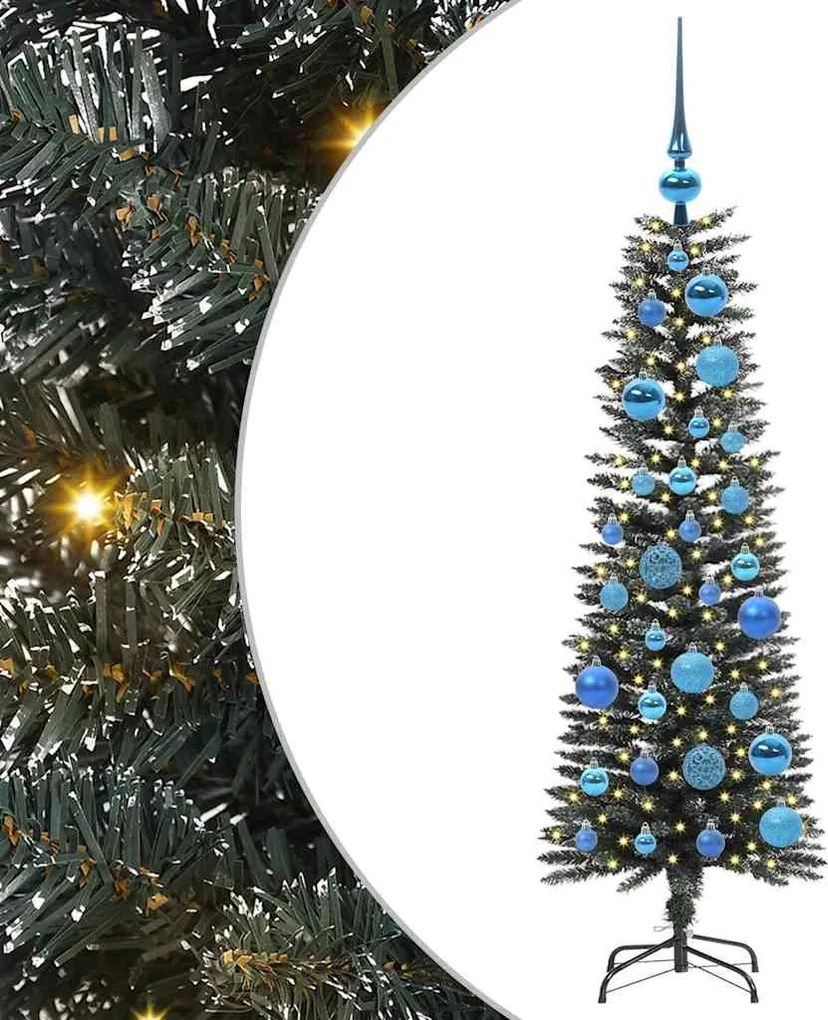 vidaXL Brad de Crăciun artificial Verde 120 cm PVC și Plastic și Oțel