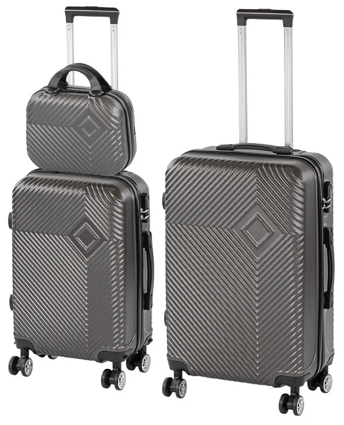 TraveLux Pro XV gurulós bőrönd szett szürke