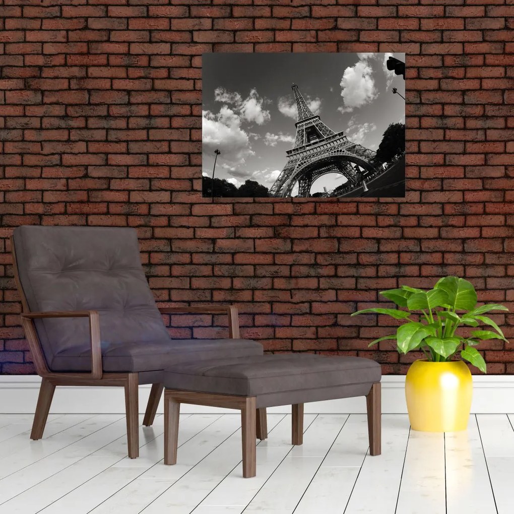 Tablou pe sticlă - Turnul Eiffel din Paris (70x50 cm)