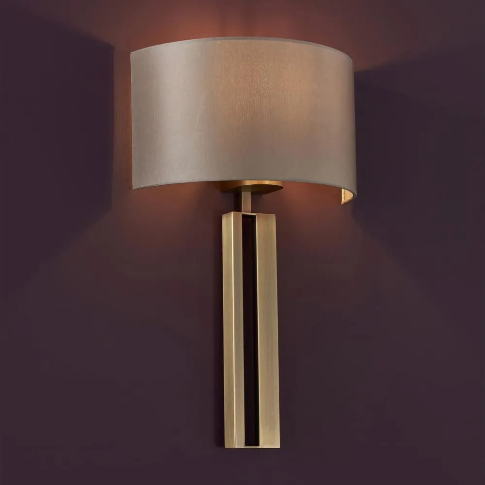 Lampă de perete Endon 95452, 1xE27/10W/230V, bej/auriu