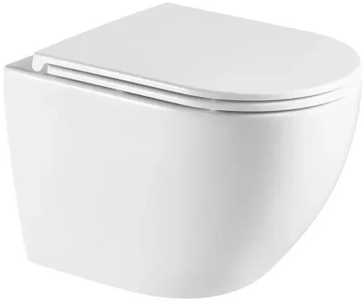 Vas WC suspendat rimless cu capac soft close alb Omnires Ottawa Comfort