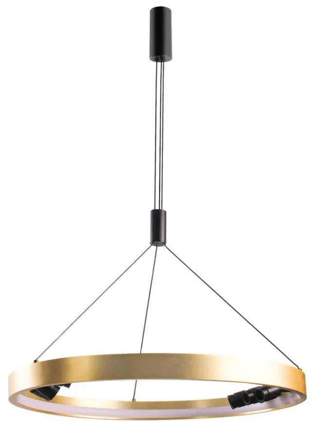 Lustra LED dimabila suspendata moderna SERAFINO 60 3-step dimm auriu/negru