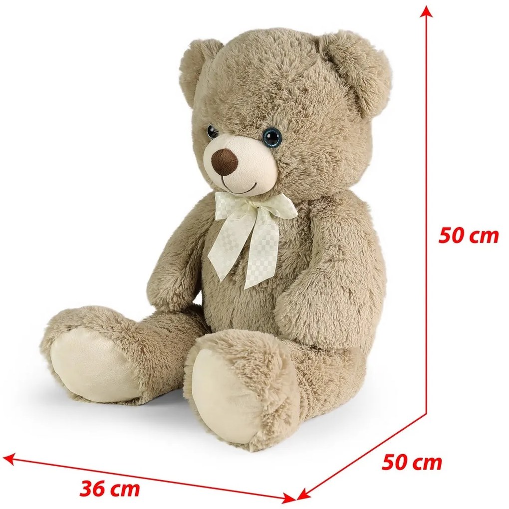 Rappa Urs mare de pluș Harvey cappuccino cuetichetă, 78 cm