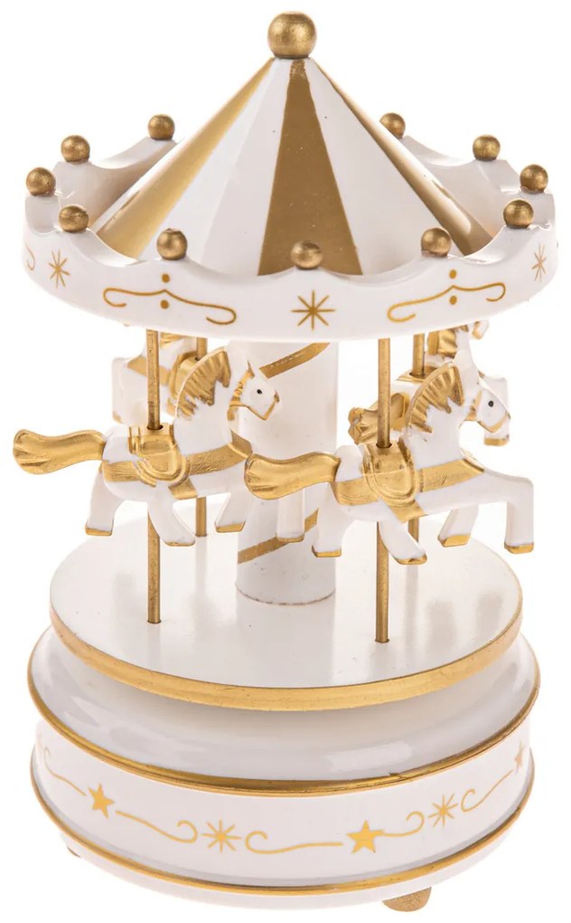 Carusel cu căluți, 18 cm, auriu