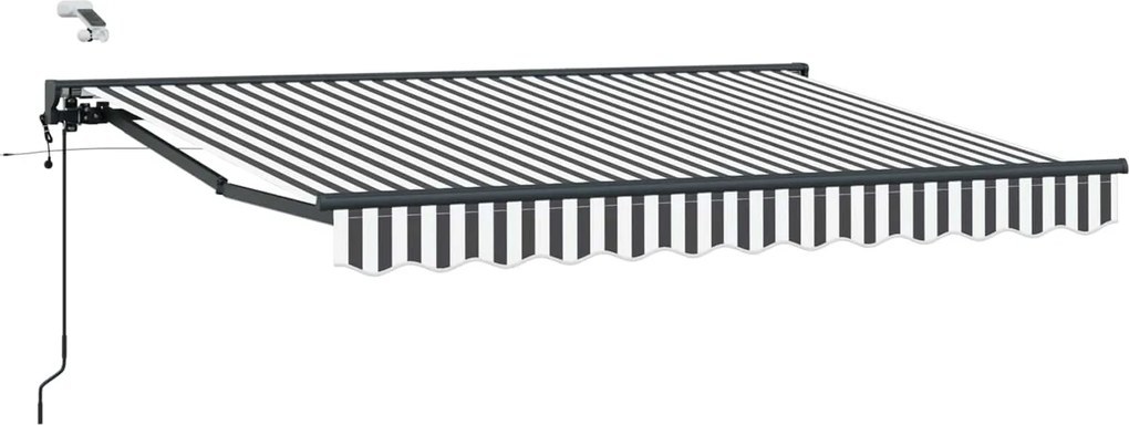vidaXL Cort electric retractabil Antracit și Alb 3,5 x 2 m