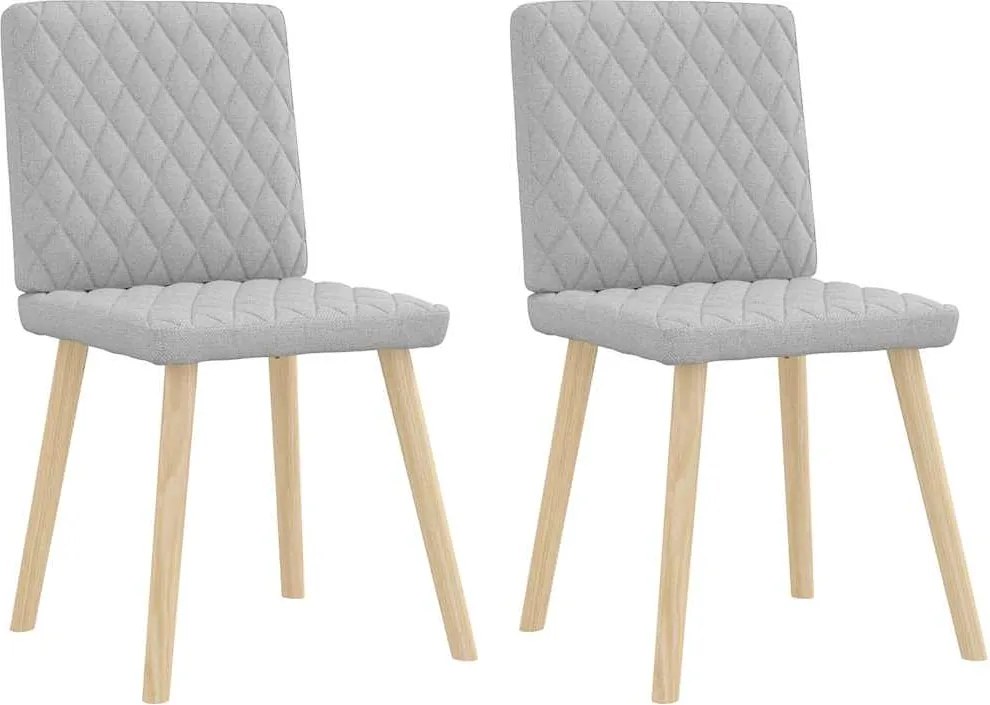 vidaXL Scaune de sufragerie 2 buc țesătură gri nor