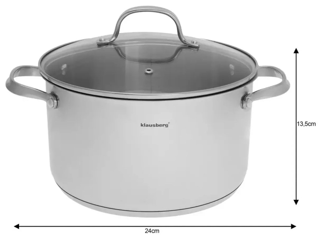 Set de oale, 9 piese, din oțel inoxidabil Klausberg KB-7215