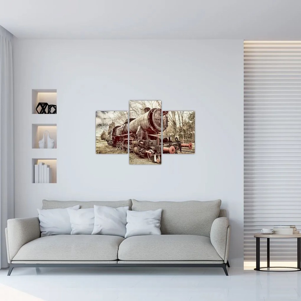 Tablou cu locomotivă istorică (90x60 cm)