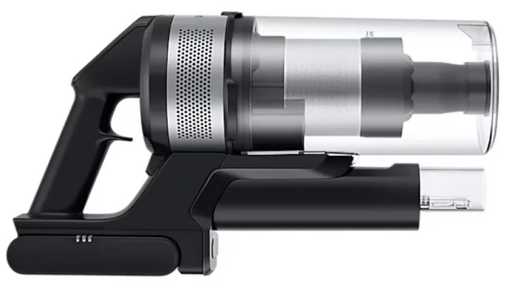 Resigilat: Aspirator vertical Samsung Jet65 Stick VC, 21.6V Li-ion, 410W, Cyclone, Motor inverter, 40 min, Negru