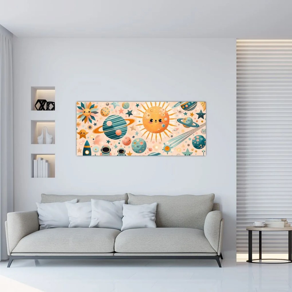 Tablou - Fragmente din spațiu (120x50 cm)