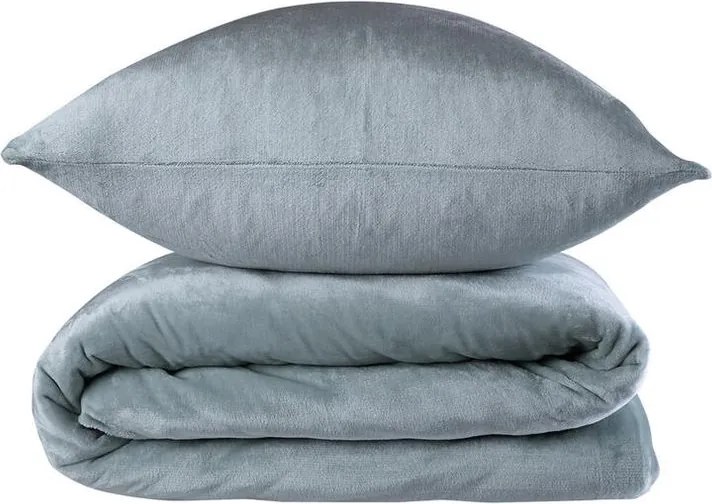 decoDoma Lenjerie de pat din micropluş, gri