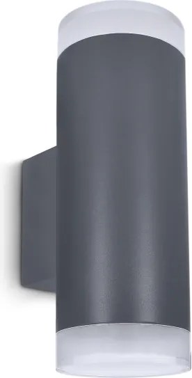 Brilagi - Aplica de perete LED RGBW pentru exterior MATERA, 2x GU10, 4,8W, 230V, antracit, IP54