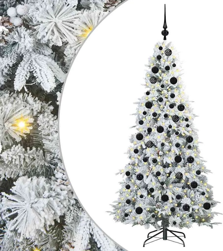 vidaXL Brad de Crăciun artificial cu ramuri articulare Alb 180 cm