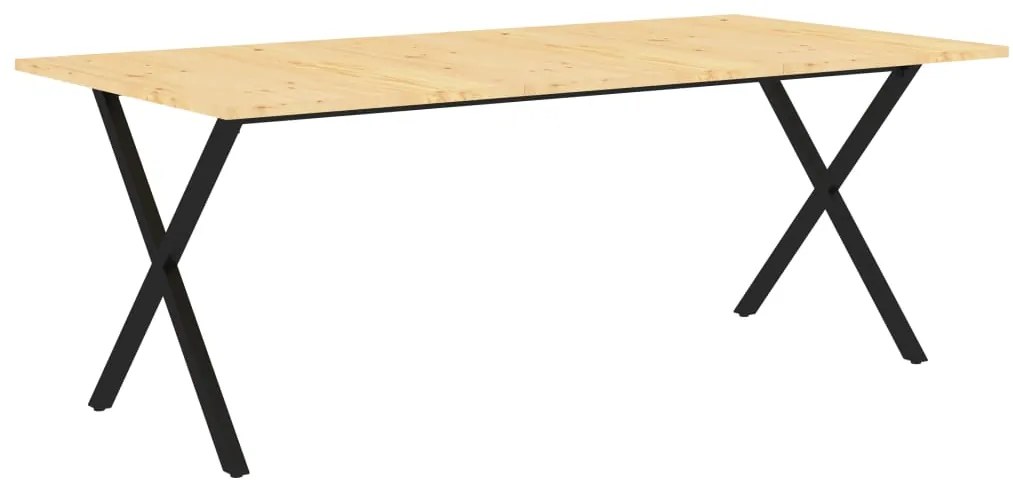 3054504 vidaXL Masă de bucătărie, 200 x 100 x 74,5 cm, lemn masiv de pin
