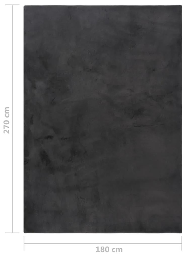 Covor, antracit, 180x270 cm, blana ecologica de iepure Antracit, 180 x 270 cm