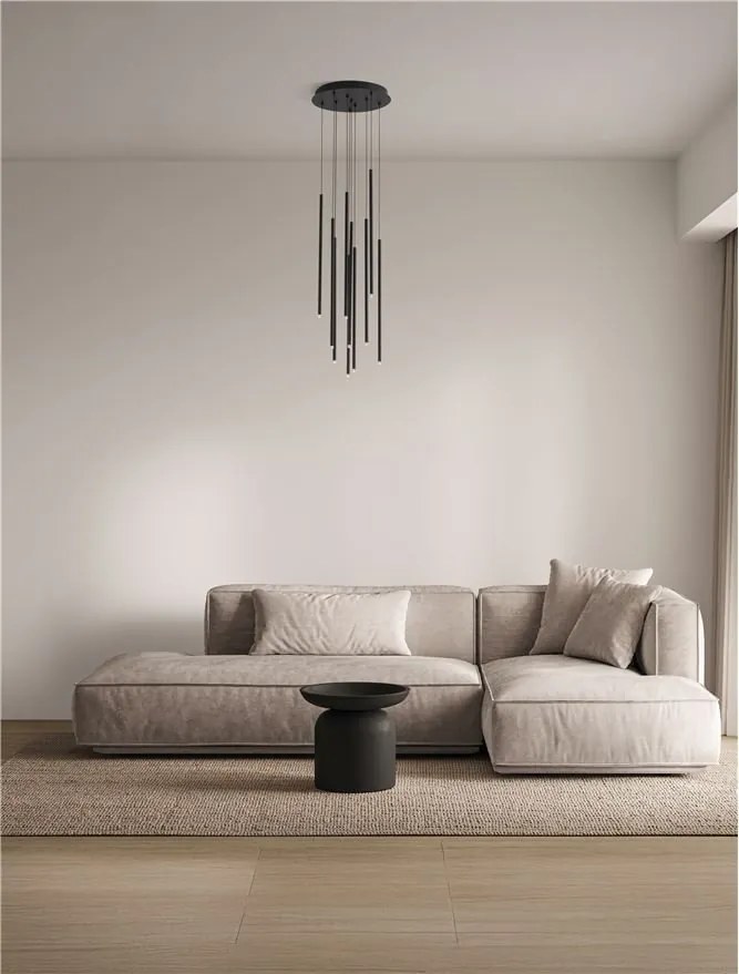 Lustra LED suspendata design minimalist STILVI 41W negru
