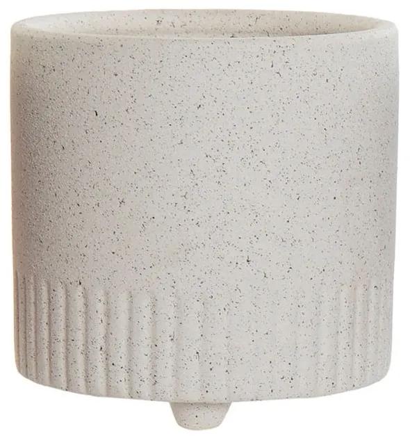 Ghiveci Cozy din ceramica, alb, 15x15.5 cm