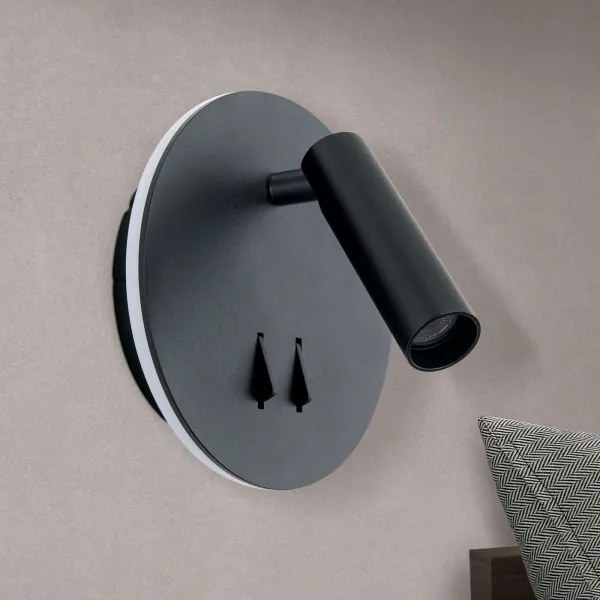 Spot LED de perete Orion WA 2-1467 LENNY LED/6W/230V + LED/3W negru