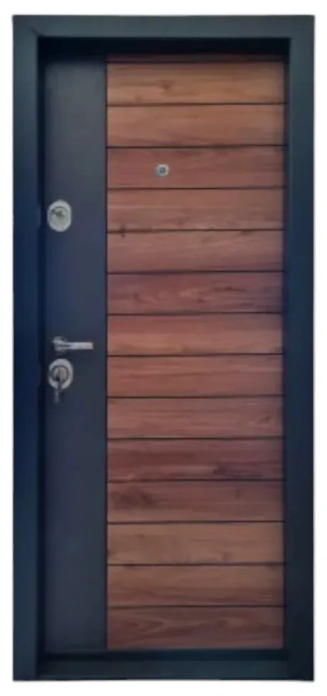 Usa metalica de apartament cu izolatie si vizor Novo Doors First Class NDFC09, Deschidere Stanga Dreapta, Dimensiune 200X88 cm, Tabla 12 mm, Kit