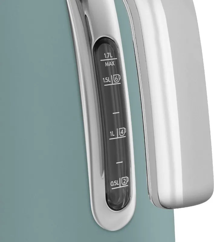 Cana electrica SMEG KLF03EGMEU, 2400 W, 1,7 l, Baza rotativa la 360°, Finisaj mat, Verde smarald