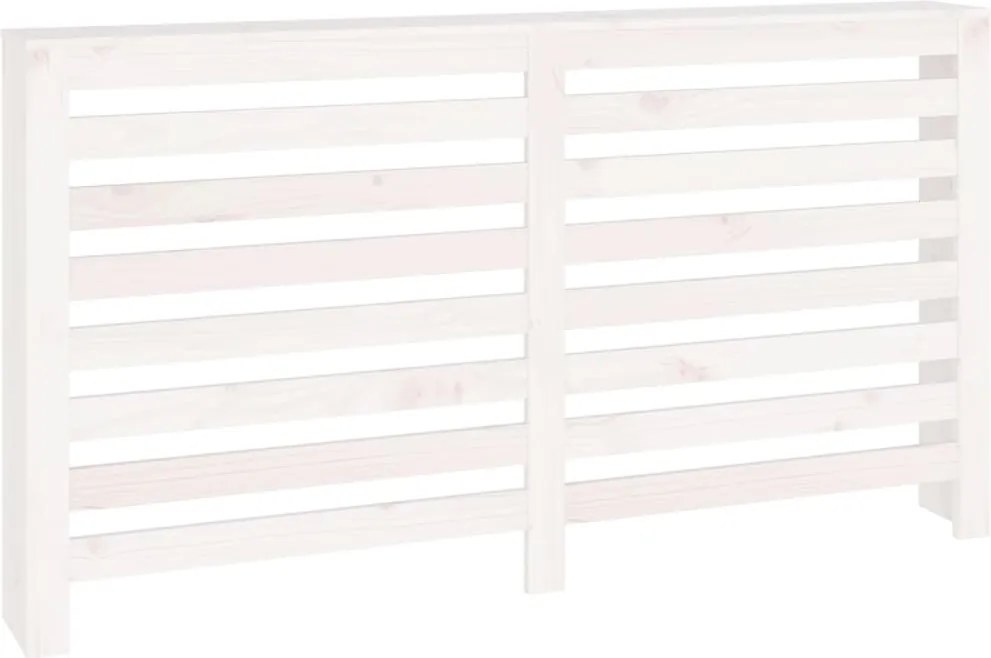 vidaXL Mască pentru calorifer, alb, 153x19x84 cm, lemn masiv de pin