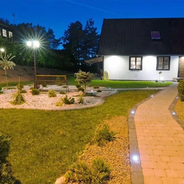 Lampă de exterior 2xE27/60W/230V IP44 232 cm neagră