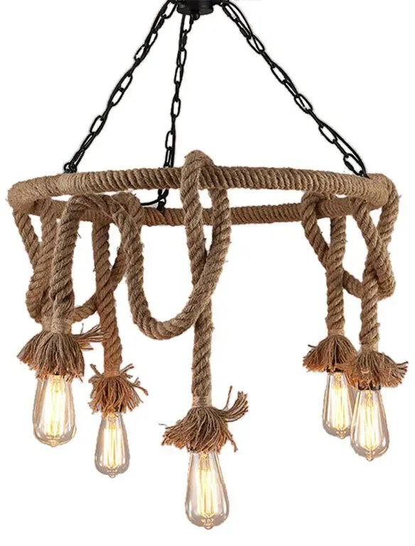 Plafonieră suspendată, în stil rustic 60 cm