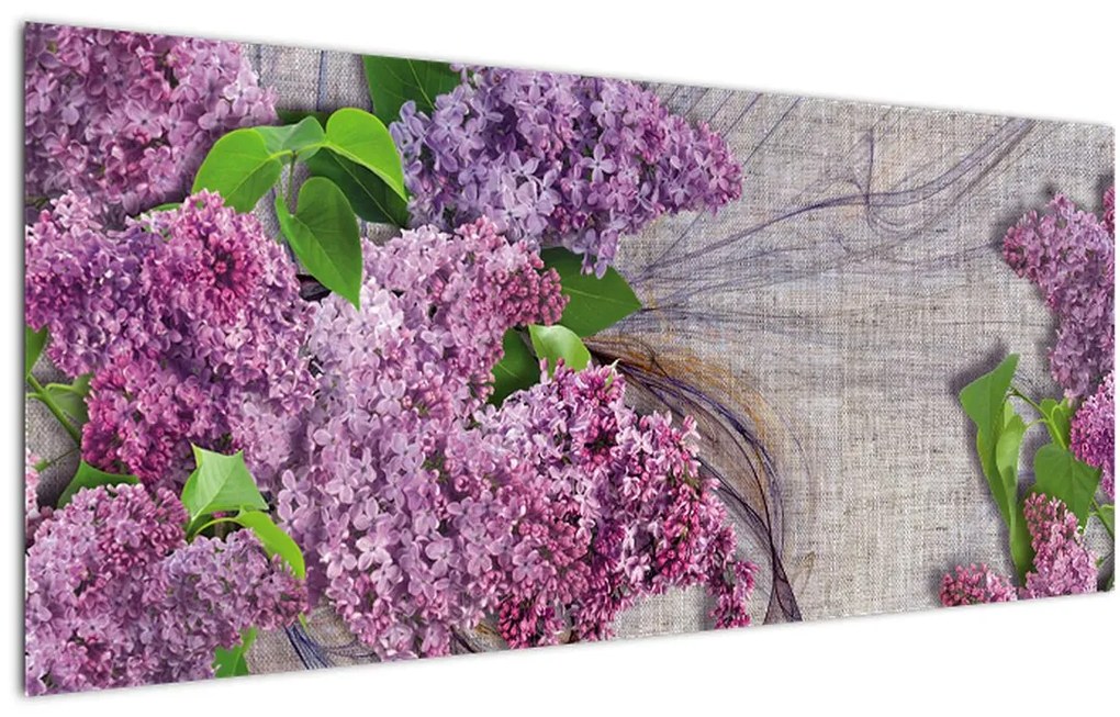 Tablou - Flori de liliac (120x50 cm)