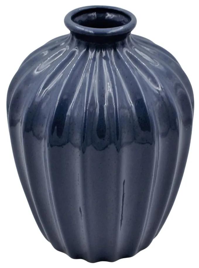 Vază decorativă din porțelan albastră 20x14cm