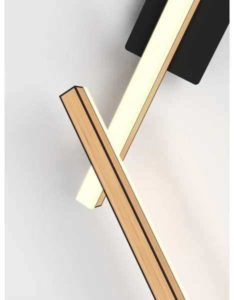 Aplică LED dimabilă Wofi 7021-506 RIMINI LED/57W/230V maro/negru