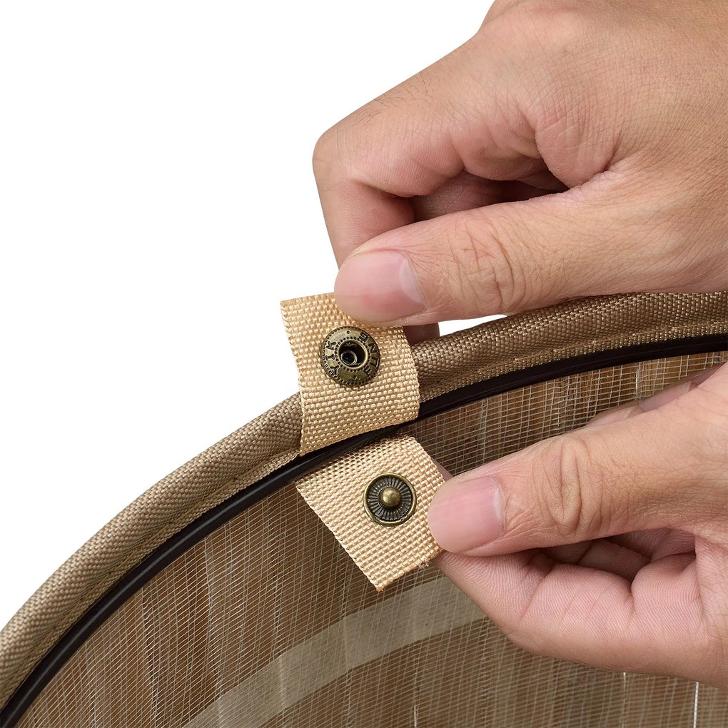 Juskys Coș de rufe din bambus Curly Round - natural