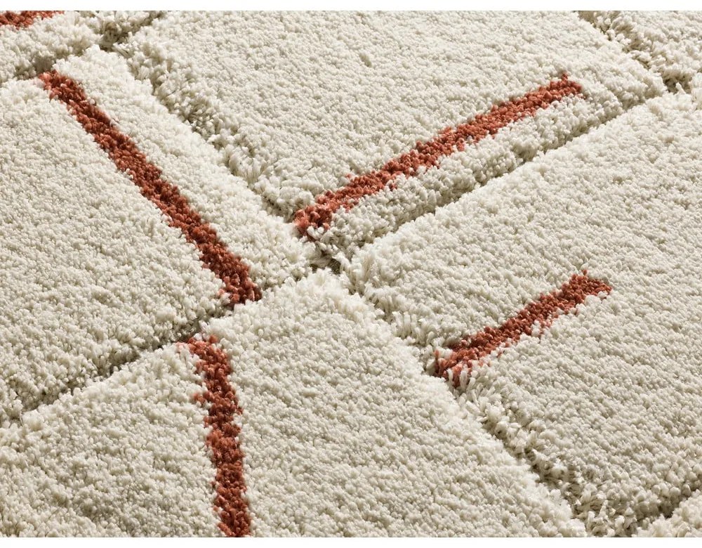 Covor cărămiziu-crem 133x190 cm Brenda – Universal
