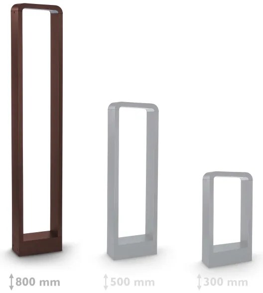 Brilagi - Lampă LED de exterior BARI LED/7W/230V 3000/4000/6000K maro IP54 80 cm