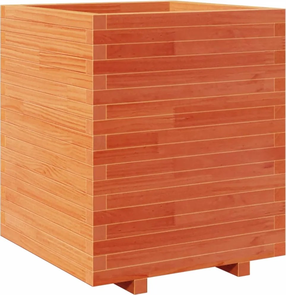 vidaXL Jardinieră de grădină, maro ceruit 60x60x72,5 cm lemn masiv pin