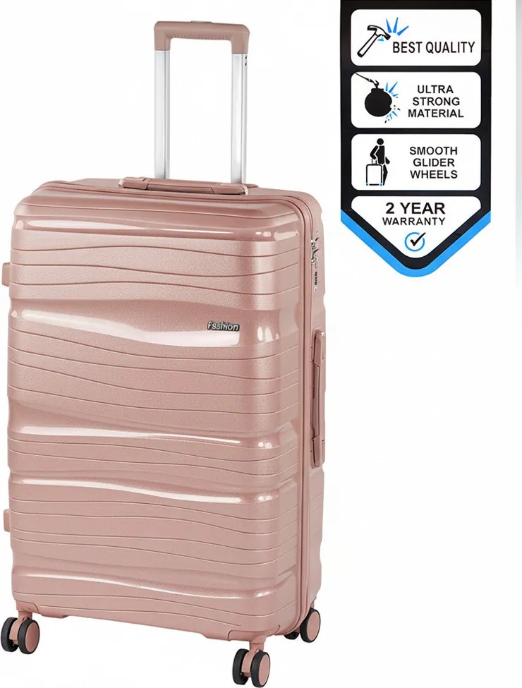TraveLux Voyager valiză mare cu capac dur 76x50x29 cm aur roz