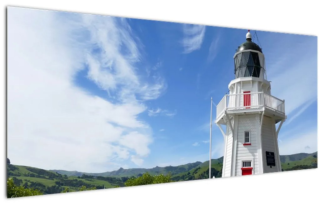 Tablou cu farurile Akaroa, Nooua Zeelanda (120x50 cm)