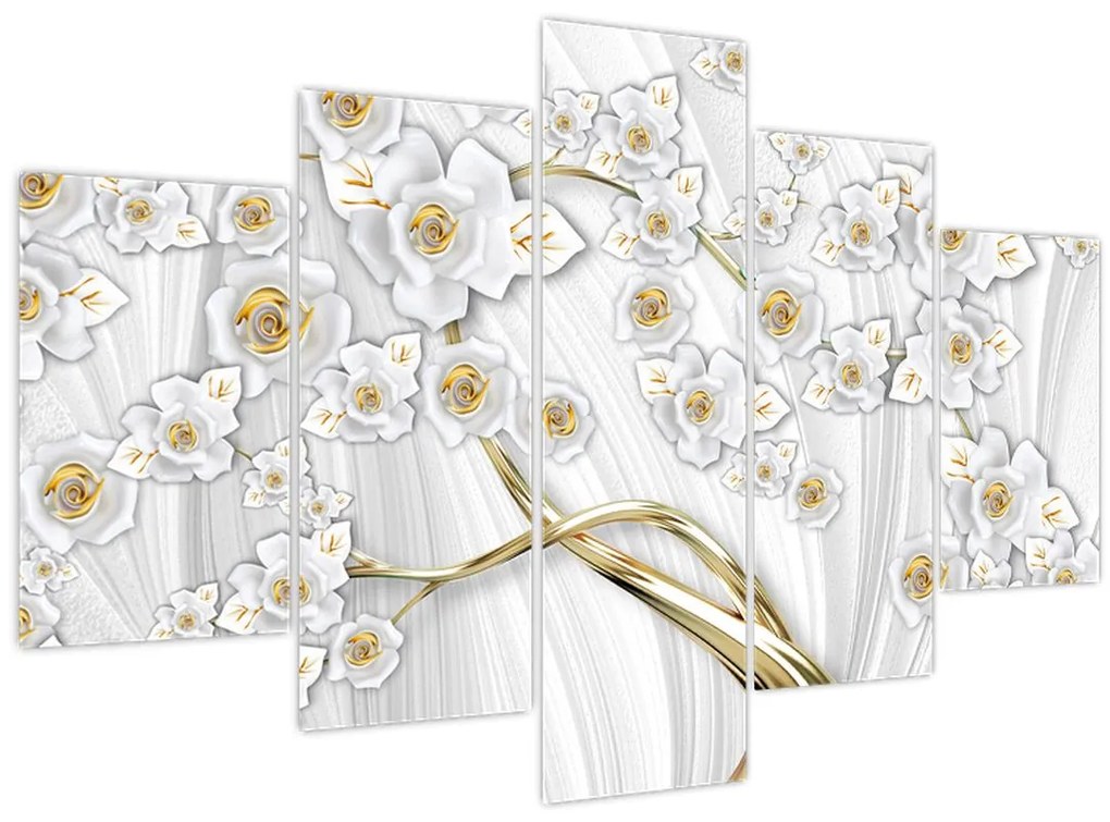 Tablou - Copac cu decor auriu (150x105 cm)