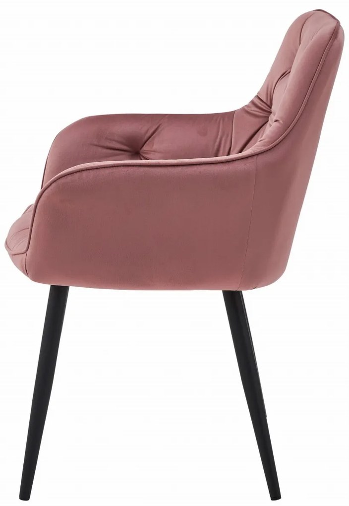 Scaun de masa JORK VELVET, roz