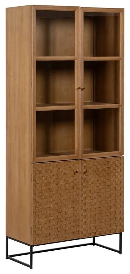 Vitrină în culoare naturală cu aspect de lemn de frasin 84,5x198 cm – Ixia