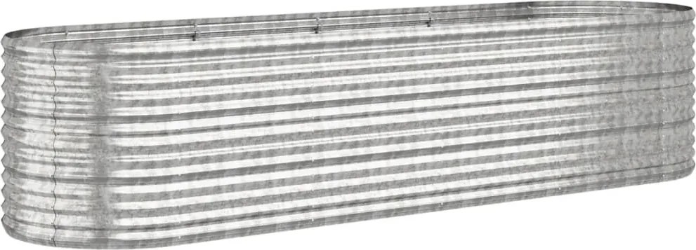 vidaXL Strat înălțat grădină 296x80x68 cm oțel galvanizat
