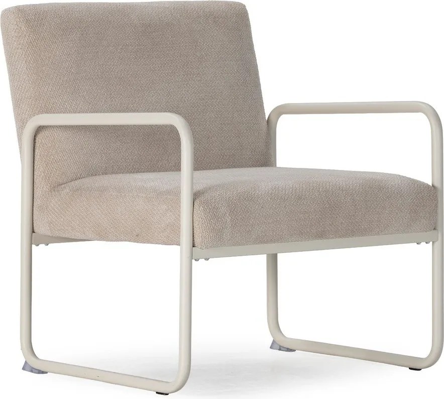 Fotoliu bej cu tapițerie din chenille Vince – MOME