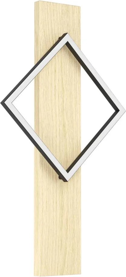 Eglo 901928 - Aplică de perete BOYAL cu LED, 13 W, 230 V, negru/bej