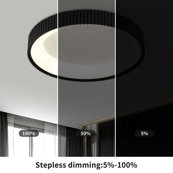 Brilagi - Plafonieră LED dimabilă FALCON MODERN LED/54W/230V 60 cm neagră + telecomandă
