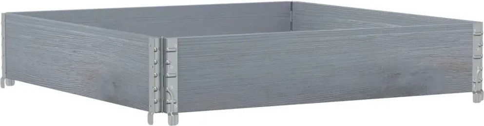 vidaXL Jardinieră de grădină, gri, 100x100 cm, lemn masiv pin