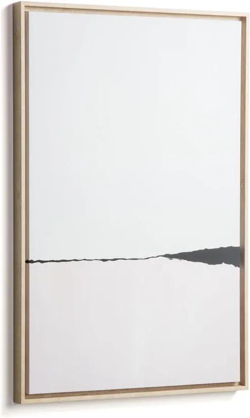 Tablou cu ramă La Forma Abstract, 60 x 90 cm, alb