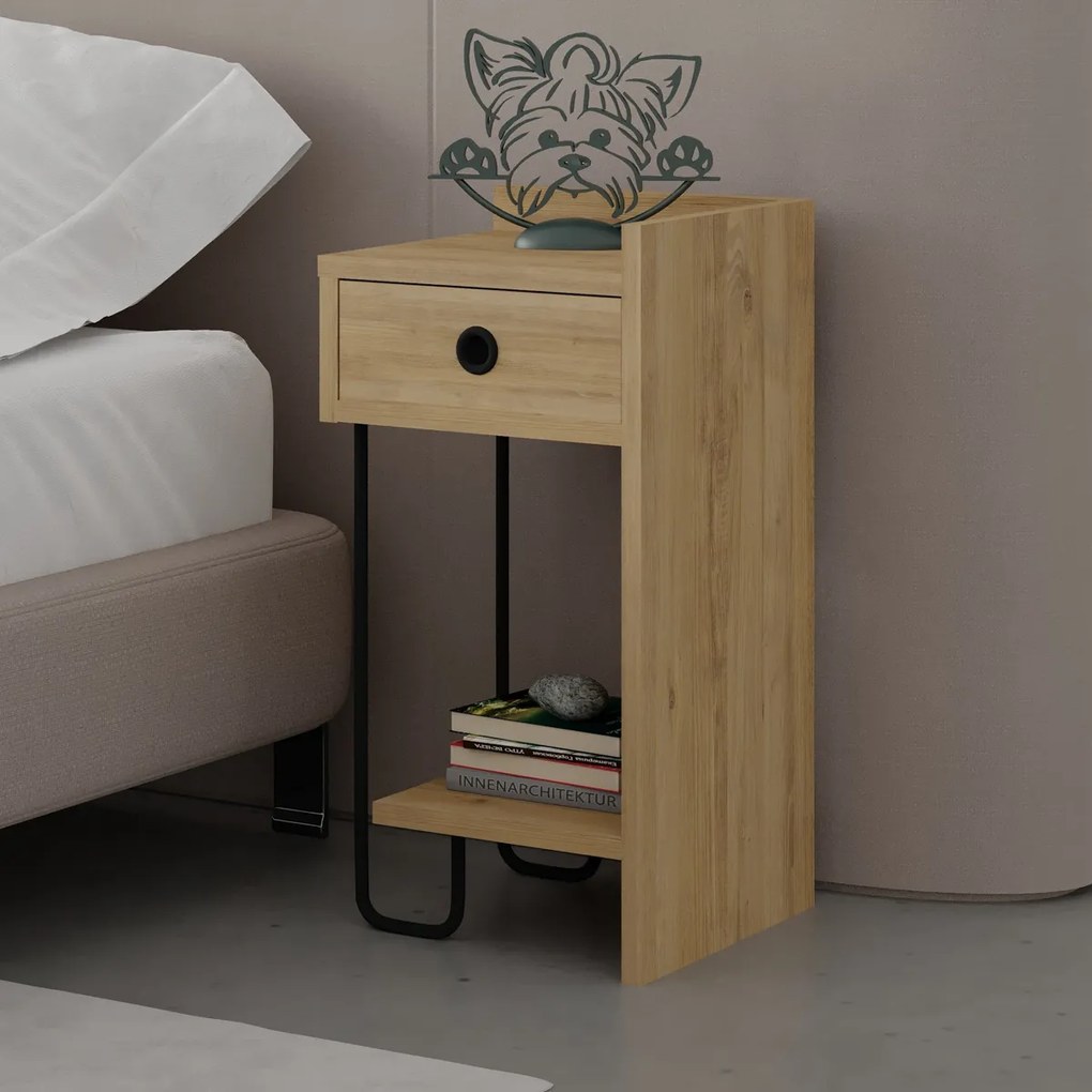Măsuță de noptieră Sirius Right Oak