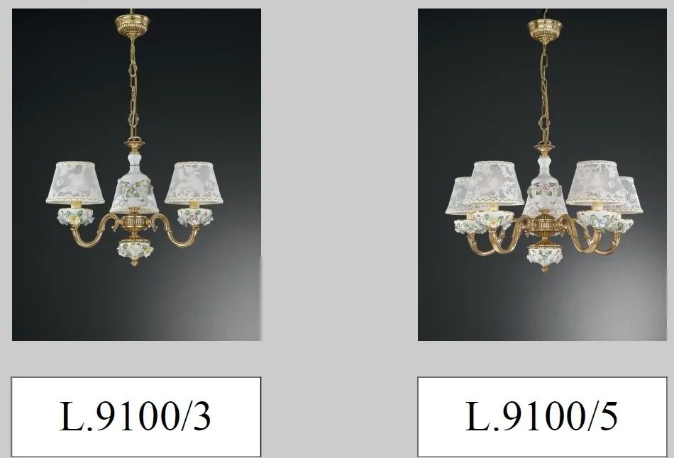 Aplica de perete din alama si portelan 2 brate design italian