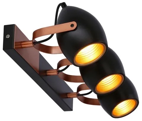 Spot ANICA 3xE14/40W/230V negru/cupru