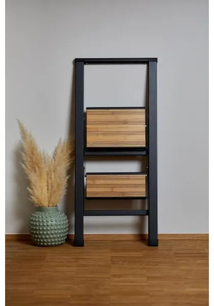 WENKO 50482100 - Scăriță din aluminiu ALU-DESIGN 44x101 cm, negru