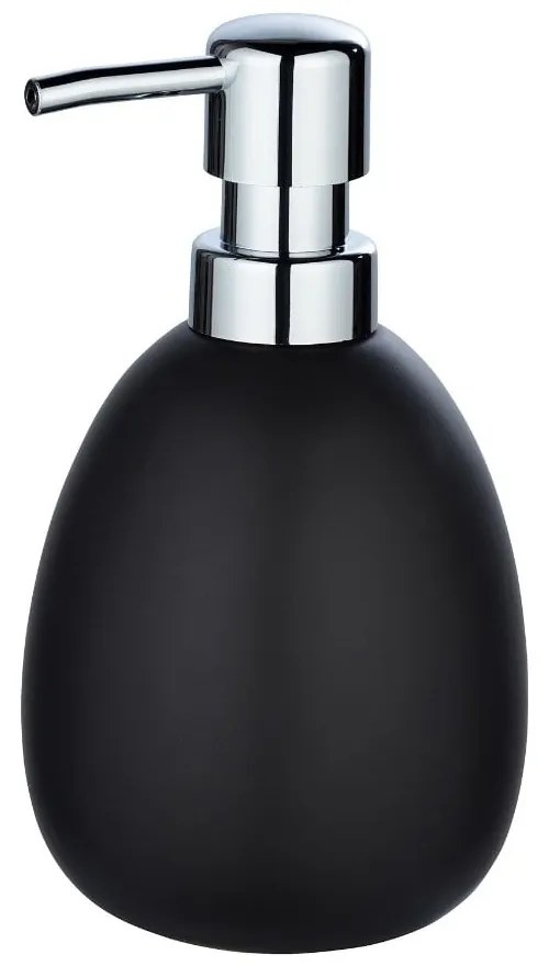 Dozator din ceramică pentru săpun Wenko Polaris, negru mat
